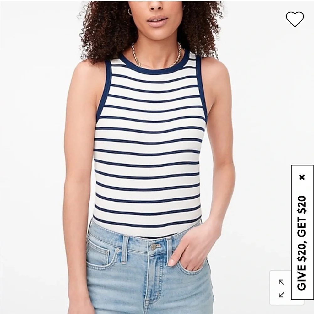 J Crew ribbed basic tank top